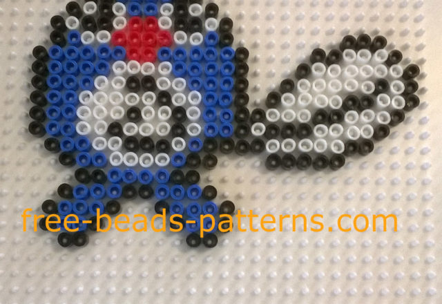 Ikea Pyssla 5mm perler beads Pokemon Poliwag work photos Author Bill (4)