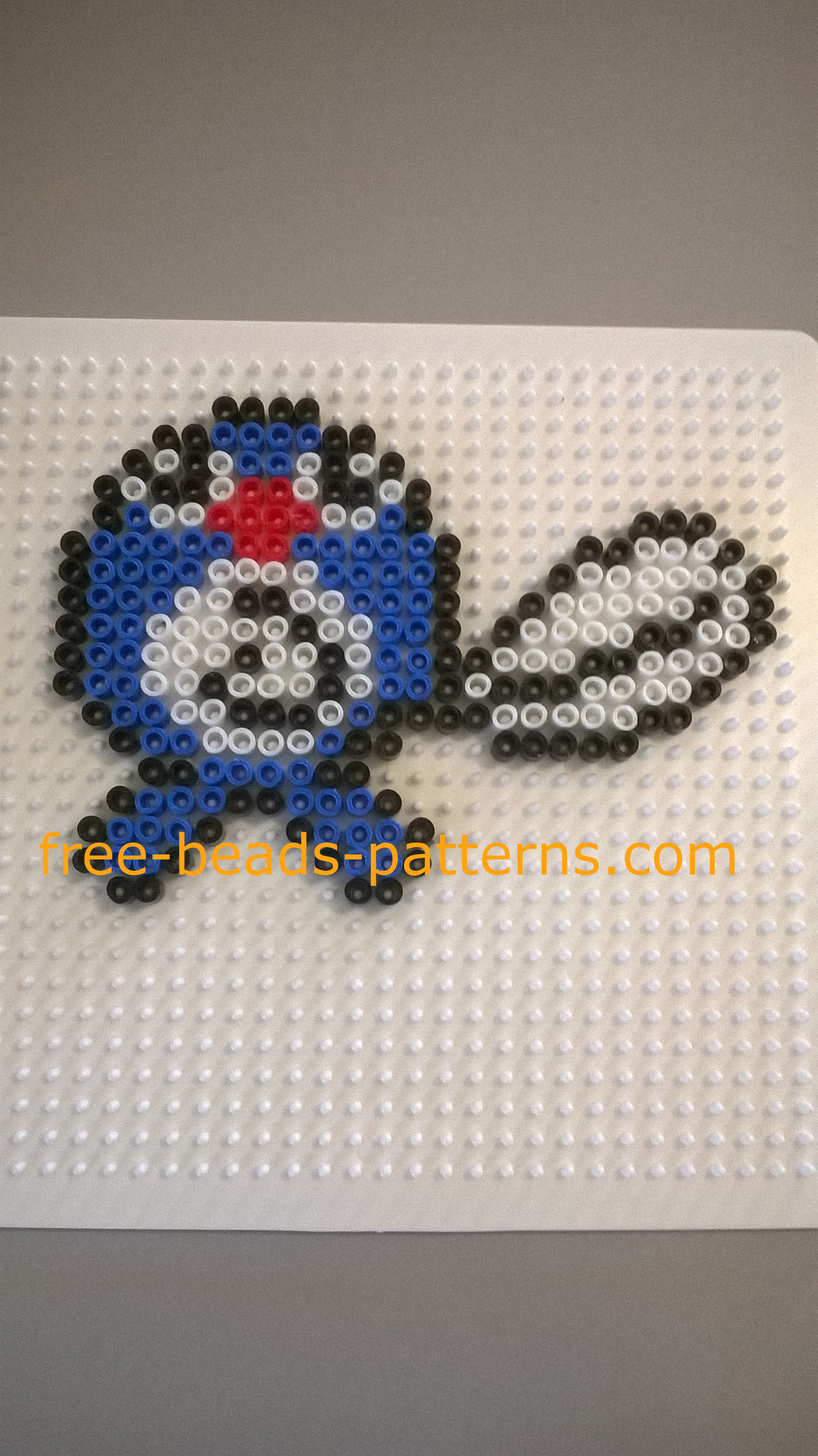 Ikea Pyssla 5mm perler beads Pokemon Poliwag work photos Author Bill (4)