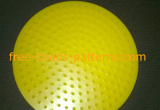 Ikea Pyssla fuse beads yellow round pegboard photo