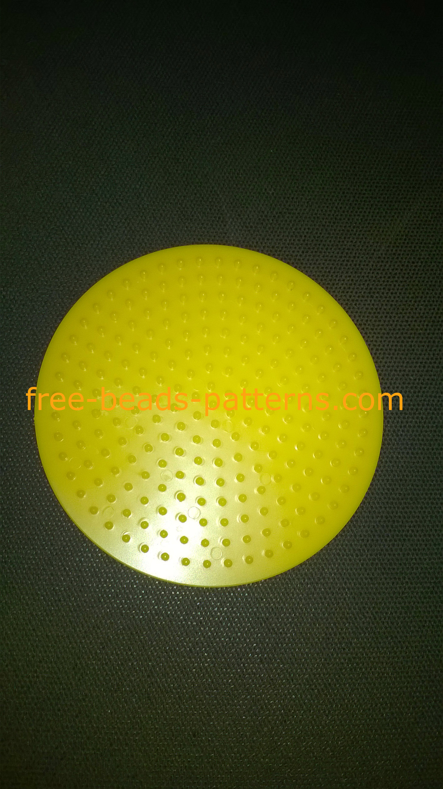 Ikea Pyssla fuse beads yellow round pegboard photo