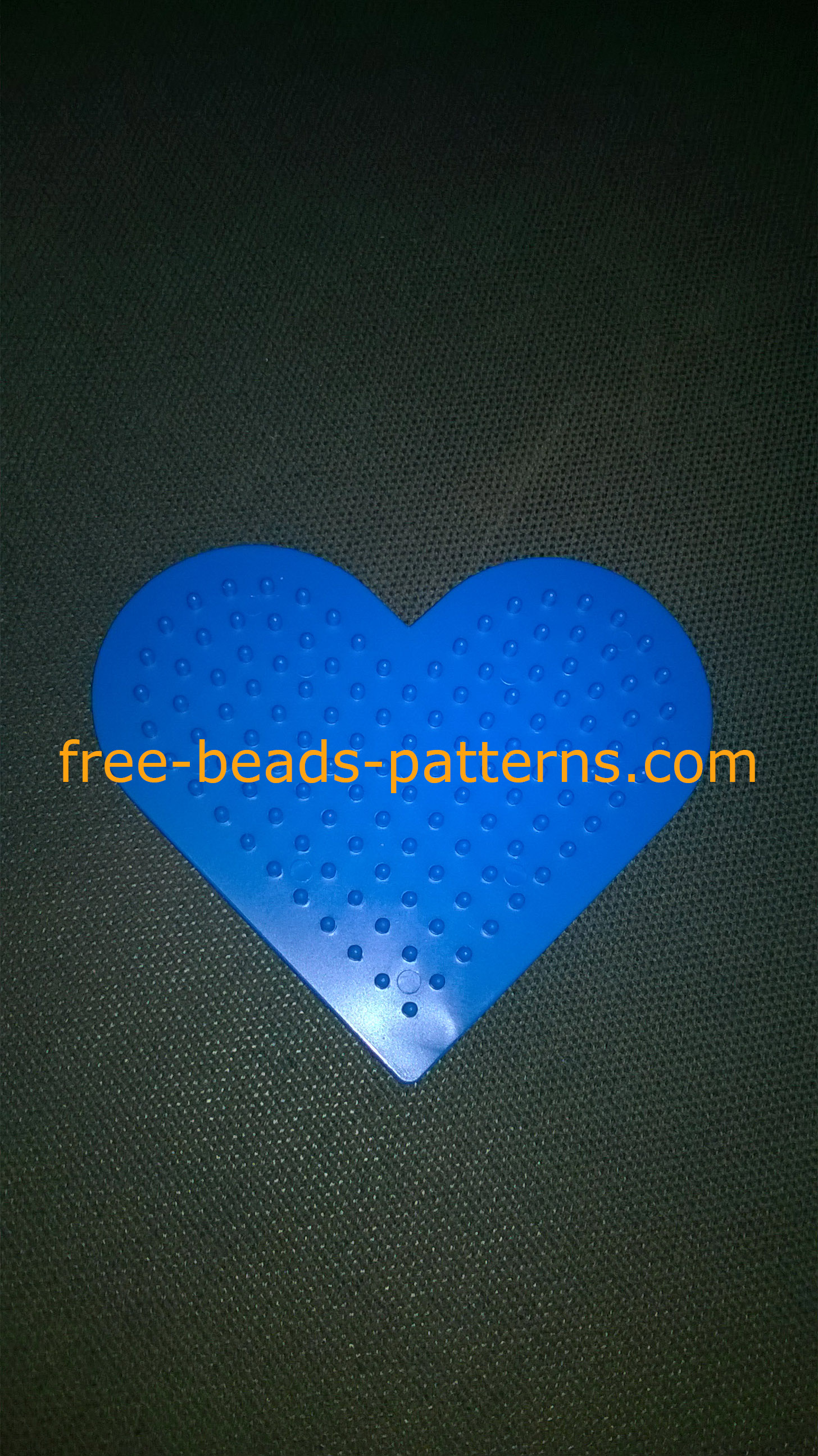 Ikea Pyssla perler beads blue heart shape pegboard photo