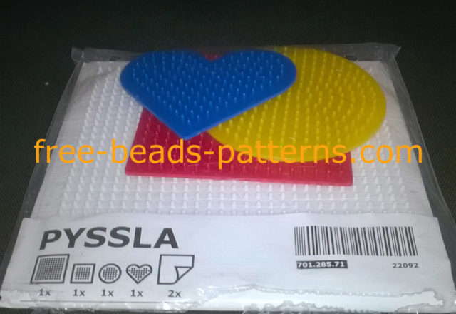 Ikea Pyssla perler beads pegboard set 4 pieces photo