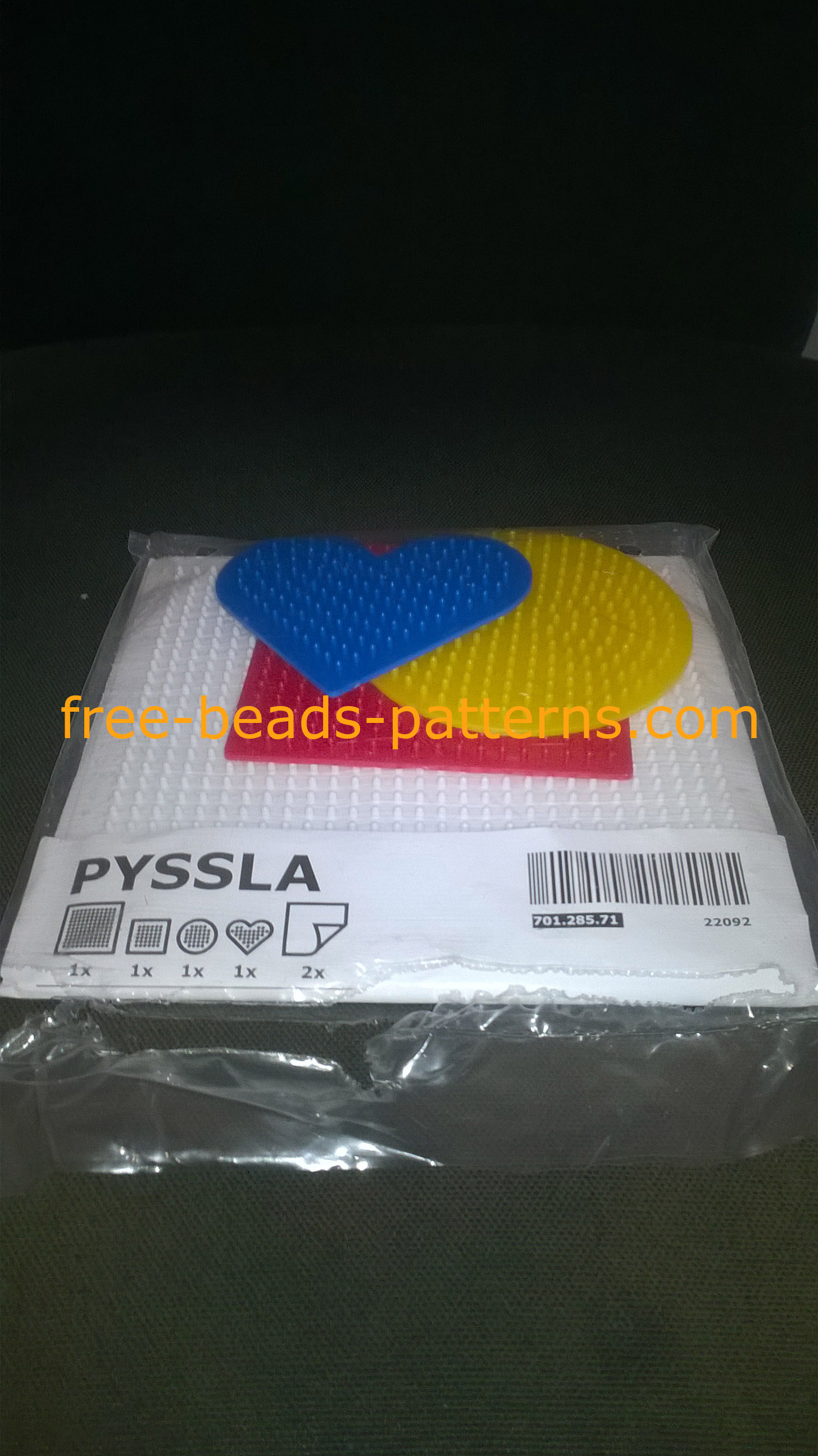 Ikea Pyssla perler beads pegboard set 4 pieces photo
