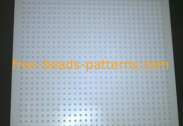 Ikea Pyssla perler beads white big square pegboard photo