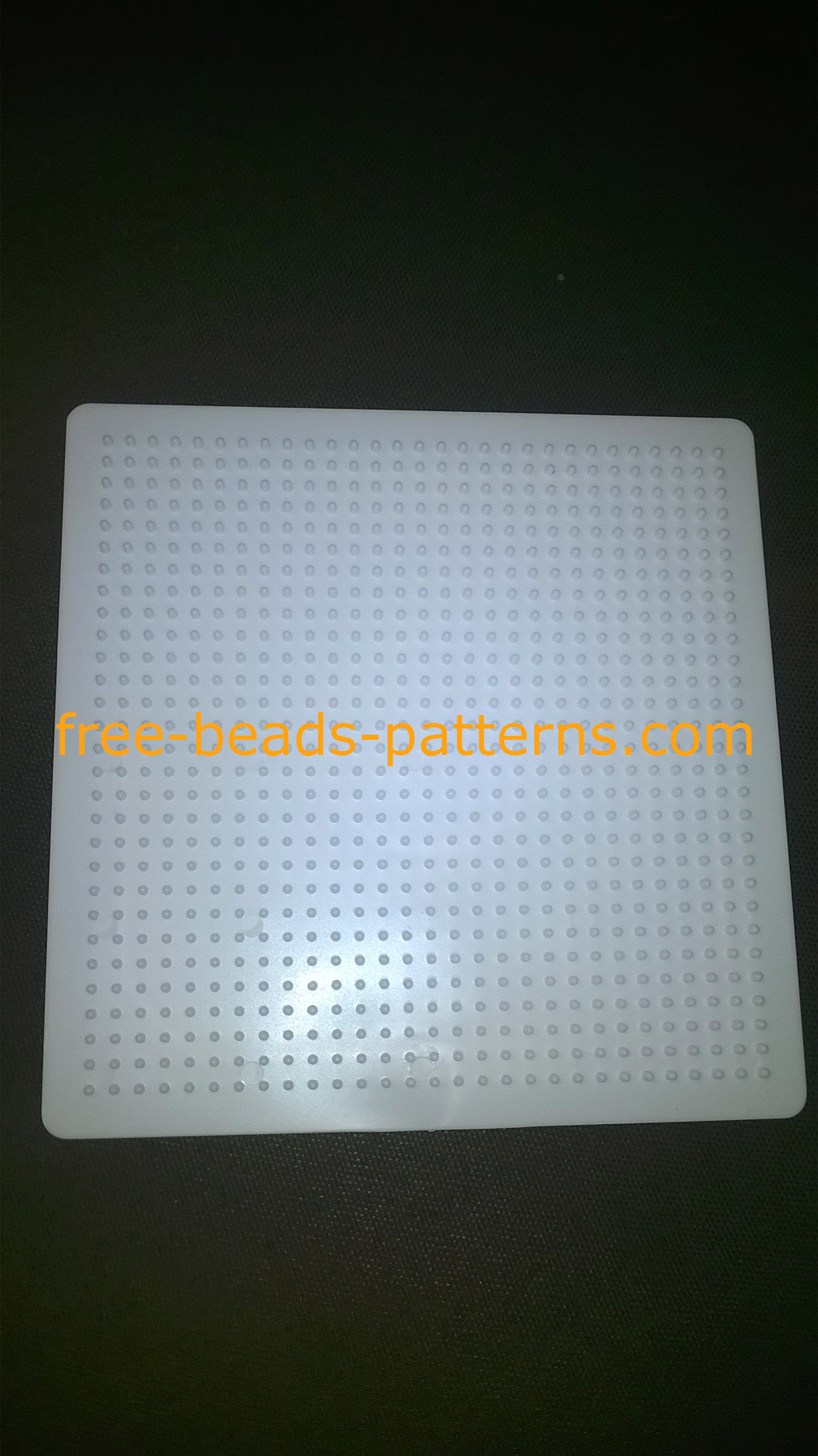 Ikea Pyssla perler beads white big square pegboard photo