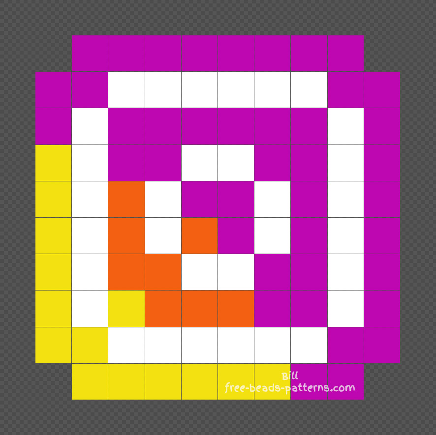 Instagram logo free pixel art perler beads design 10x10