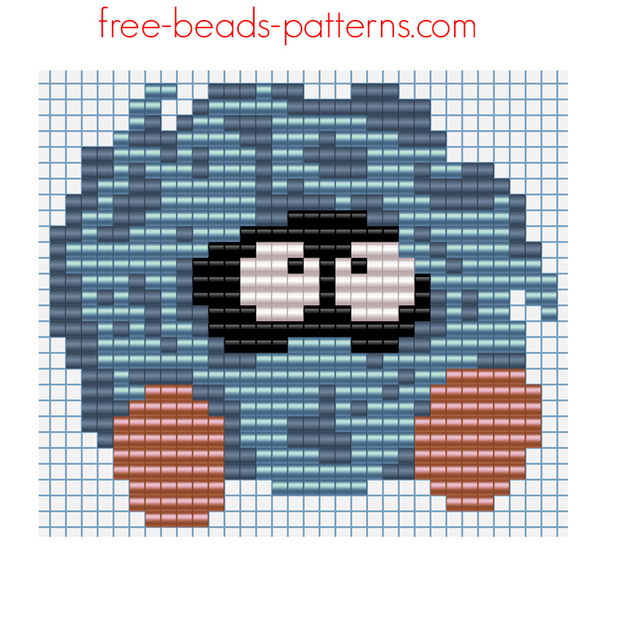 Iron beads pattern for children Pokemon 114 Tangela