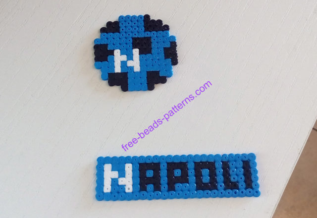 Italian soccer team Napoli Hama Beads Artkal Perler work photos