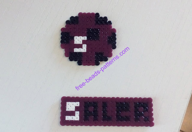 Italian soccer team Salernitana Hama Beads Artkal Perler work photos