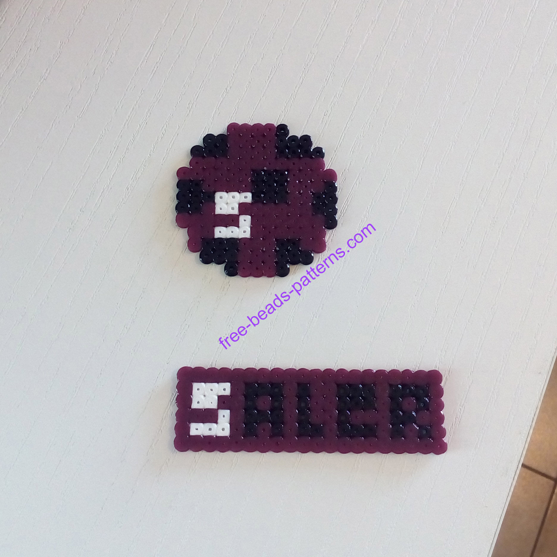 Italian soccer team Salernitana Hama Beads Artkal Perler work photos