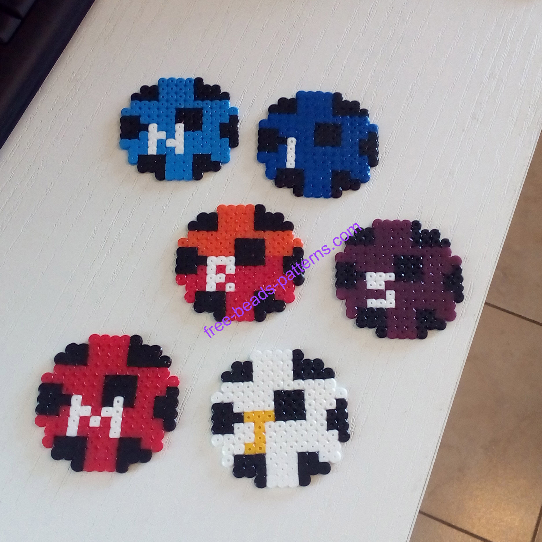 Italian soccer teams Hama Beads Artkal Perler work photos (2)