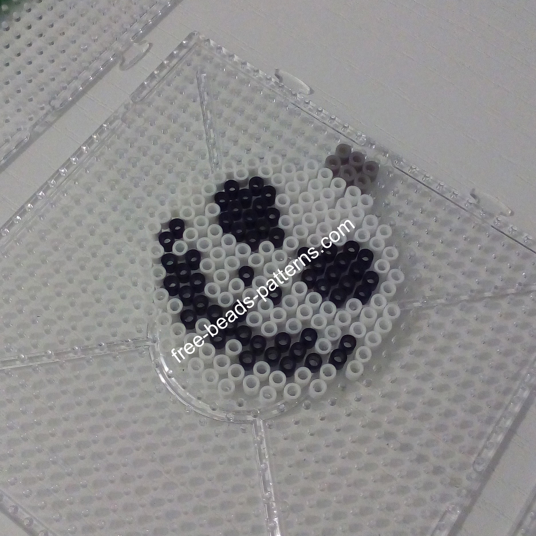 Jack Skellington and Sally hama beads perler christmas balls photos (1)