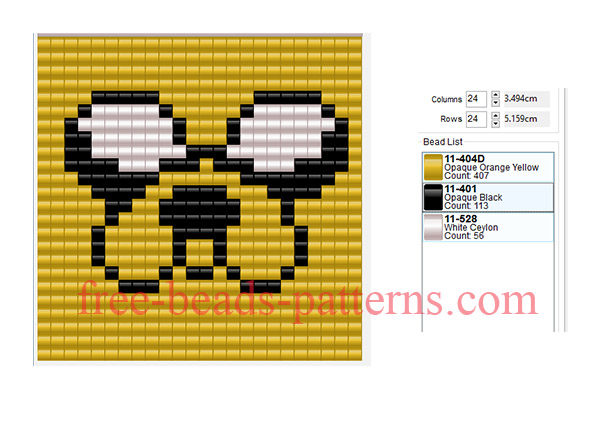 Jake Adventure Time character free perler beads Pyssla pattern for children