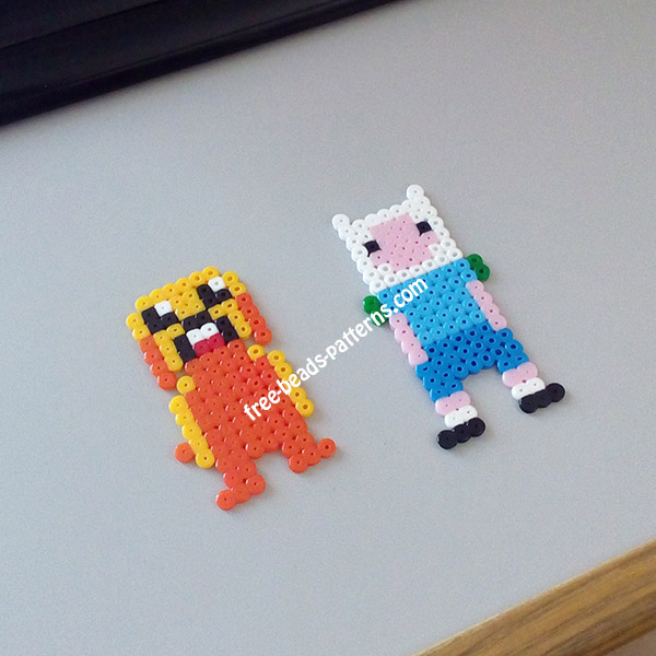 Jake and Finn Adventure Time perler beads work photos (4)