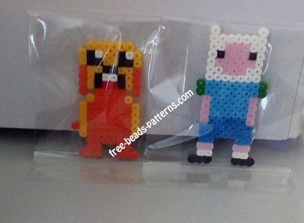 Jake and Finn Adventure Time perler beads work photos (5)