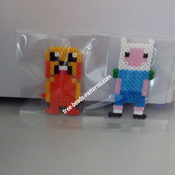 Jake and Finn Adventure Time perler beads work photos (5)