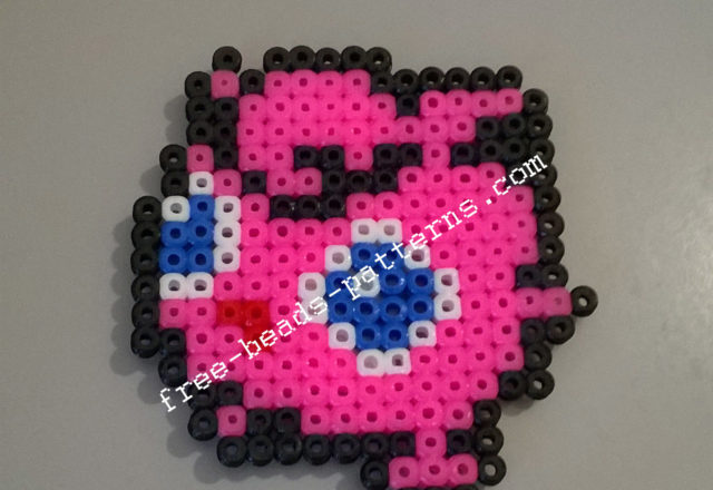 Jigglypuff perler beads sticker final work photo