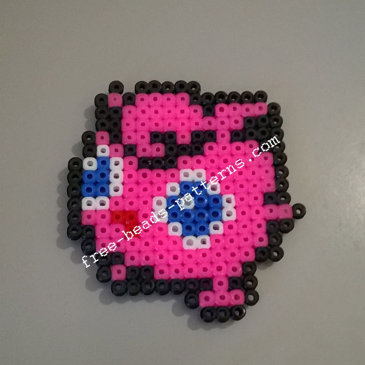 Jigglypuff perler beads sticker final work photo