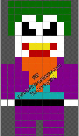 Joker free Perler Hama Artkal pattern 11x21