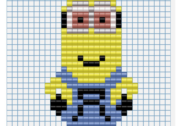 Kevin Minions Despicable Me freePlayBox iron beads pattern glue beads pattern