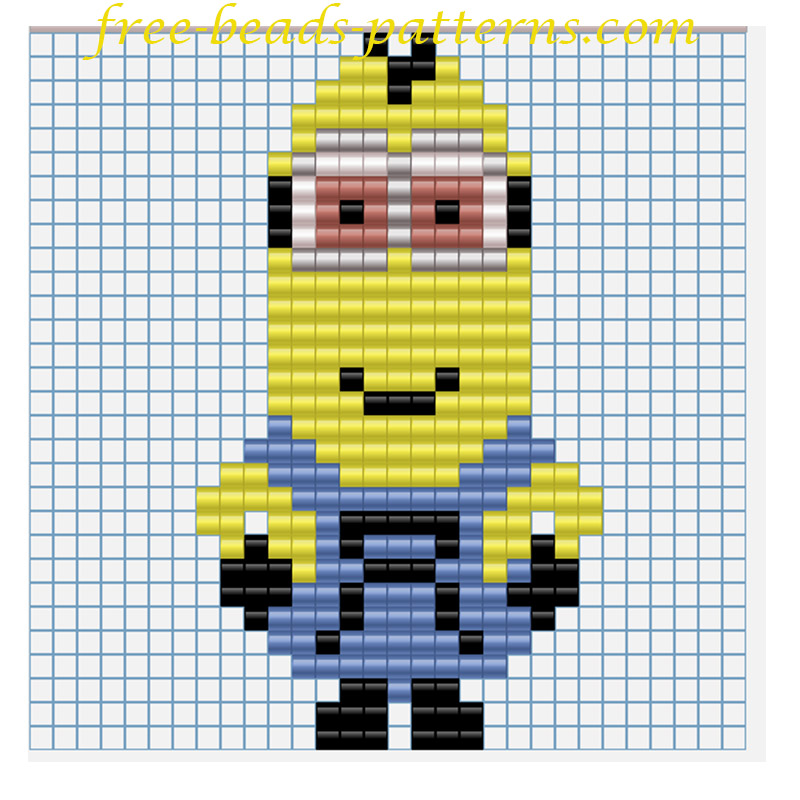 Kevin Minions Despicable Me freePlayBox iron beads pattern glue beads pattern