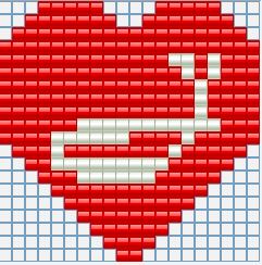 Keychains hearts with initials all letters free perler beads Hama Beads pattern (10)