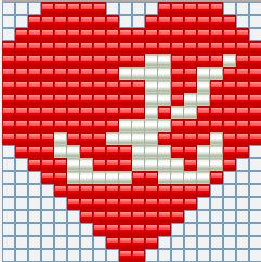 Keychains hearts with initials all letters free perler beads Hama Beads pattern (11)