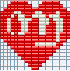 Keychains hearts with initials all letters free perler beads Hama Beads pattern (13)