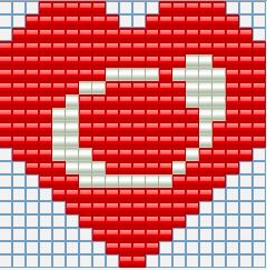 Keychains hearts with initials all letters free perler beads Hama Beads pattern (15)