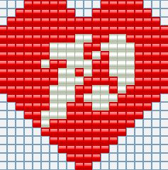 Keychains hearts with initials all letters free perler beads Hama Beads pattern (16)