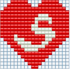 Keychains hearts with initials all letters free perler beads Hama Beads pattern (19)