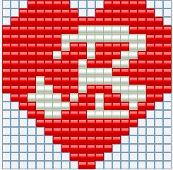 Keychains hearts with initials all letters free perler beads Hama Beads pattern (2)