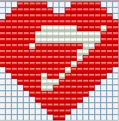Keychains hearts with initials all letters free perler beads Hama Beads pattern (20)