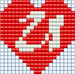 Keychains hearts with initials all letters free perler beads Hama Beads pattern (21)