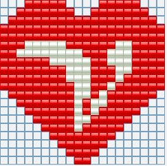 Keychains hearts with initials all letters free perler beads Hama Beads pattern (22)