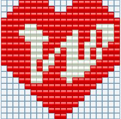 Keychains hearts with initials all letters free perler beads Hama Beads pattern (23)