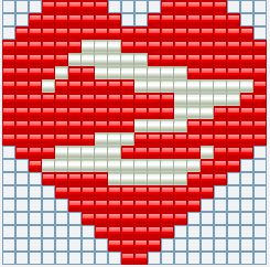 Keychains hearts with initials all letters free perler beads Hama Beads pattern (26)