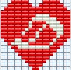 Keychains hearts with initials all letters free perler beads Hama Beads pattern (4)