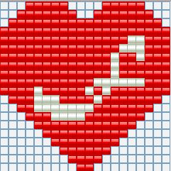 Keychains hearts with initials all letters free perler beads Hama Beads pattern (6)