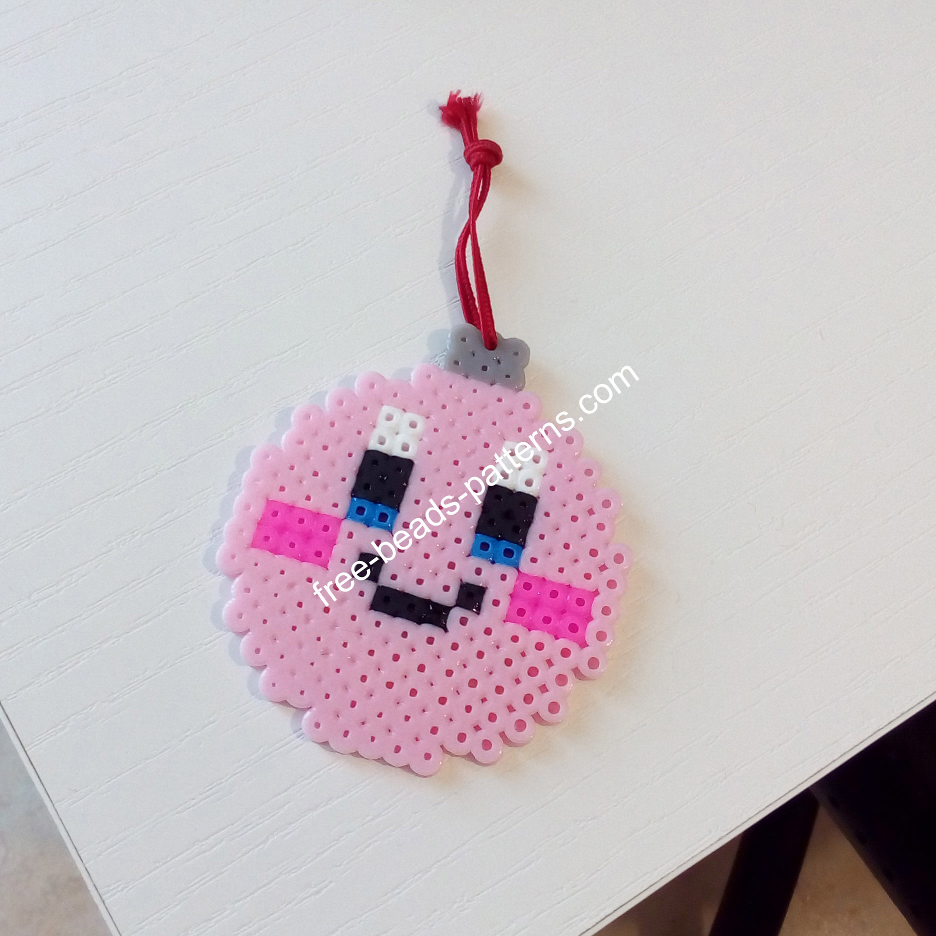 Kirby Christmas Ball Hama Beads Perler Pyssla