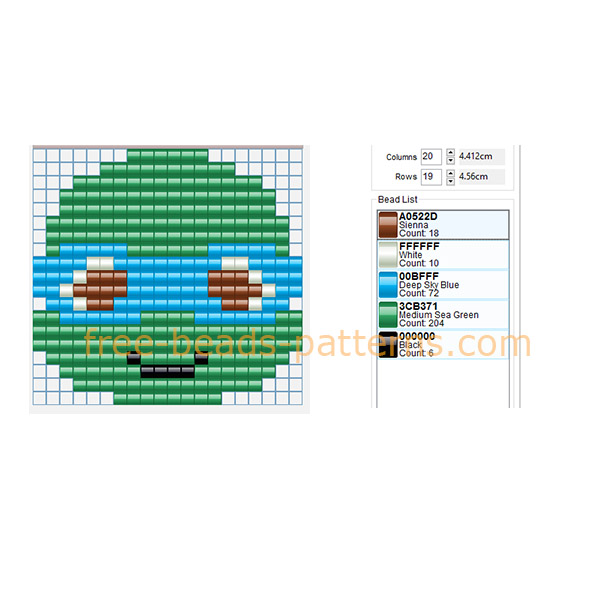 Leonardo blue Teenage Mutant Ninja Turtles Pyssla Hama Beads fuse beads pattern design