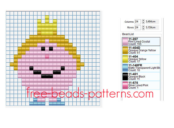 Little Miss Princess Mr_ Men free perler beads fuse beads pattern