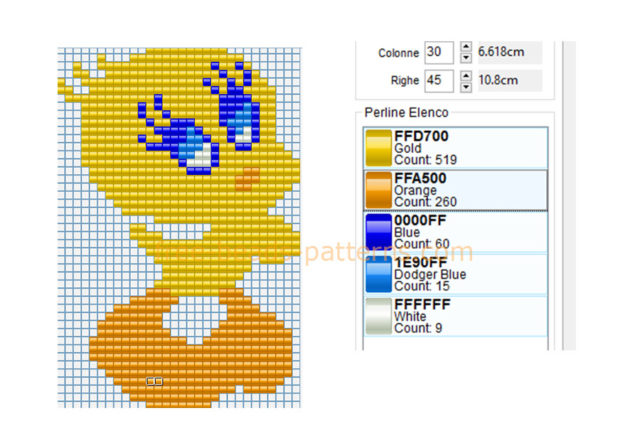 Looney Tunes Tweety Bird free perler beads Hama Beads pattern download