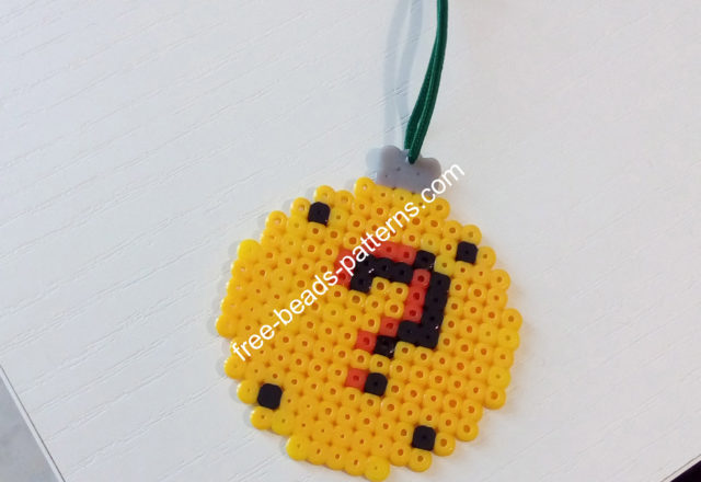 Mario Question Block Christmas Ball Hama Beads Perler Pyssla