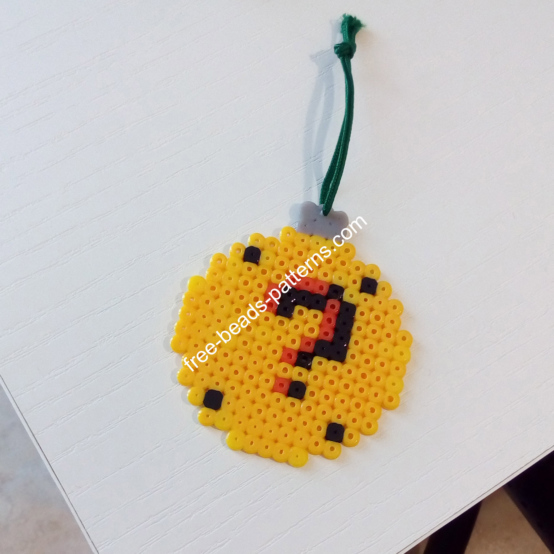 Mario Question Block Christmas Ball Hama Beads Perler Pyssla