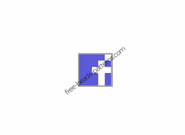 Melty beads ring with Facebook logo free pattern download