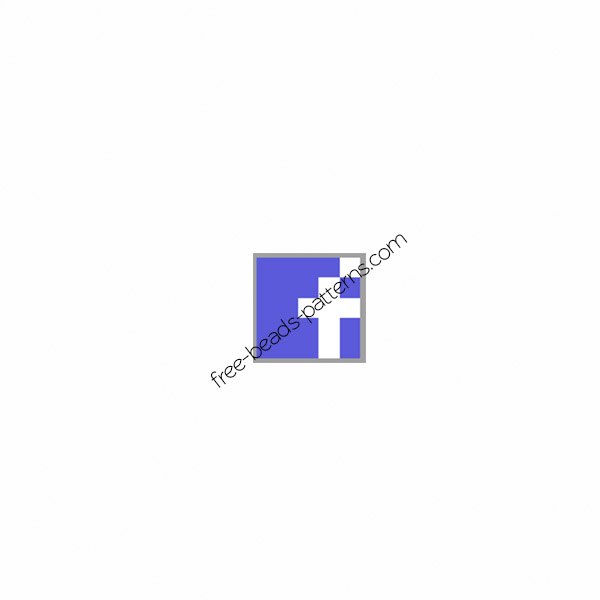 Melty beads ring with Facebook logo free pattern download
