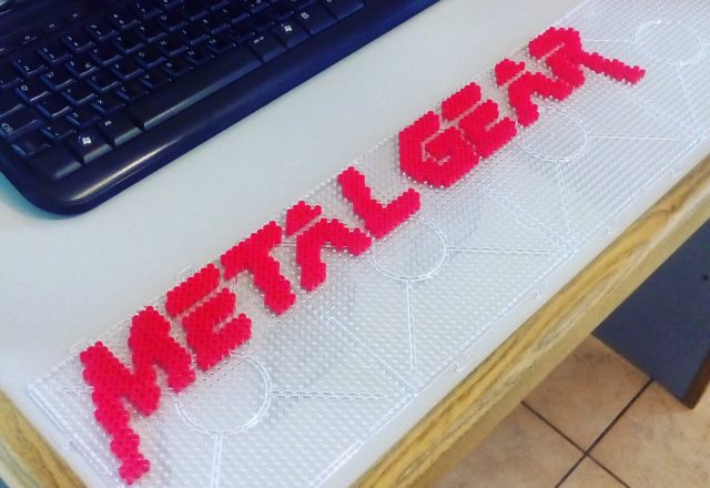 Metal Gear Solid 1 logo perler beads work photos Author Bill (1)