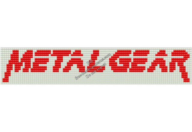 Metal Gear Solid 1 perler beads hama beads iron beads logo (1)