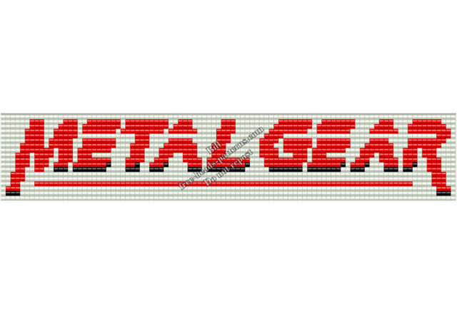 Metal Gear Solid 1 perler beads hama beads iron beads logo (2)